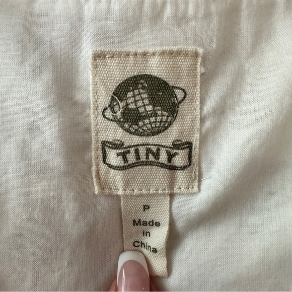 Anthropologie TINY White Eyelet Lace Embroidered Long Sleeve Cardigan Size S - Picture 11 of 16